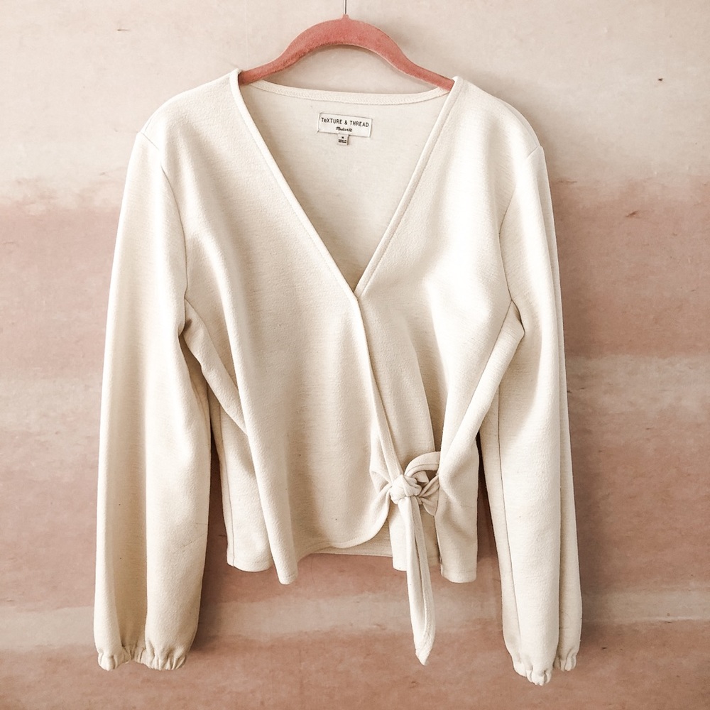 Cream wrap top